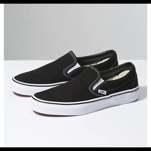 Black slip on vans, size 7. Brand new!